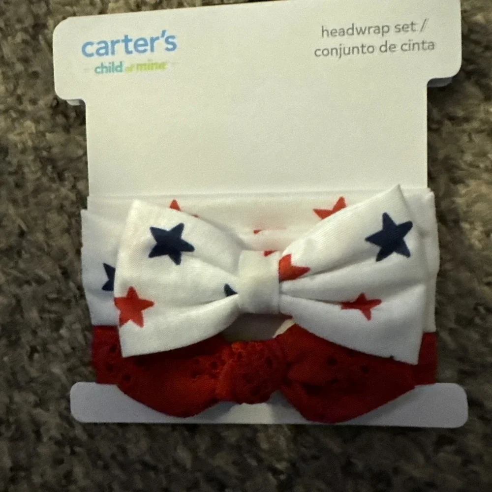 Lot Of 2 Packs Carters Baby Girl Headbands) Total 4 New
